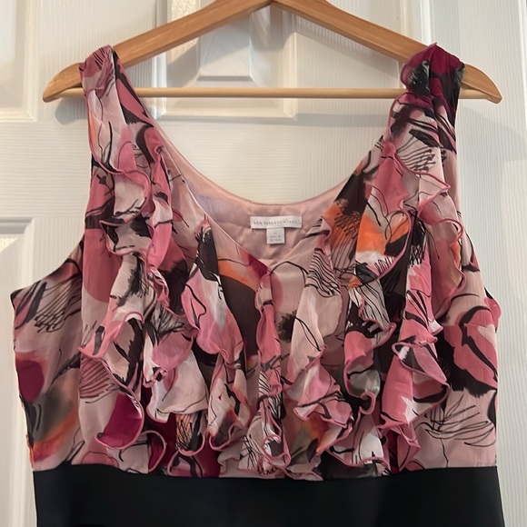 New York and Company Dress Size 14 Black/Floral - Picture 2 of 5